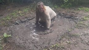 Denim Overalls to Total Mud Slut Transformation