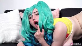 Slutty fat ass and big tits Rada Brewer with fingers masturbates her wet pussy.