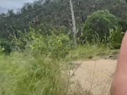 Risky Outdoor Blowjob Fuck and Creampie - Spectators
