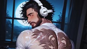the gamer s live stream gets out of hand and turns into a massive online gay orgy. anal sex with a gaping ass and cum dripping from the ass live.
