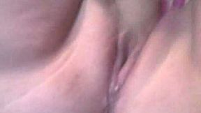A plastic dildo for the mature shaved pussy on closeup video