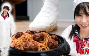 School Lunch Mess - Misaki Okina’s Playful Food Crush