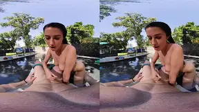Flawless Alex Coal enjoys wet and rough poolside sex