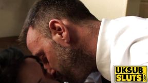 UKSubSluts com - Teen subslut's spanking and fucking hard by dominant male and delight