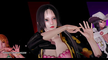 [MMD] Girl&#039_s Day - Expectation Hot Striptease Boa Hancock Nami Nico Robin One Piece 3D Porn Hentai Uncensored