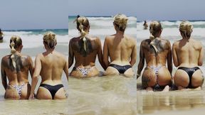 a la plage avec @missalicewild on ne garde pas le haut du maillot