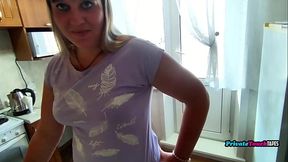 Amateur Russian Couple Chubby Fucking In the kitchen home