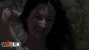 Ana-martin: Pornstar Brunette with Big Boobs Ana Martin Getting Naked in the Woods