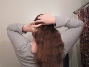 Hair Journal: Combing Long Curly Strawberry Blonde Hair - Week 9 (ASMR)