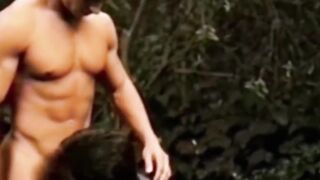 Vintages Hunks Share Raw Passion in Bareback Threesome