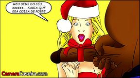 Patricinha ganhou a Rola Negra de Presente de Natal, do Porteiro do Pr&eacute_dio