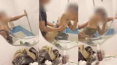 Cute Thai teen gets pounded in friend's bathroom squirt