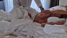 Hot husband returns from work to pleasure his wife &mdash;  still in bed - raw amateur footage