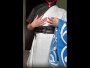 Gintoki cosplay masturbating + nipple play [Part 1]