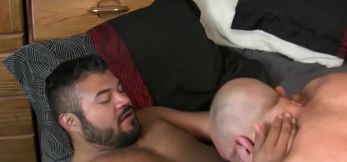 DJ Russo fingers and fucks Rico Vegas tight hole in a raunchy bareback mess