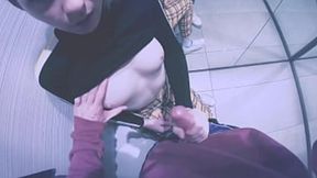 Teen seduces in dress room - Amateur Public Spooky Boogie