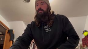 Quick male jerk off cumshot explodes on chest
