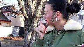 GERMAN SCOUT - FIT GERMAN FEMDOM TEEN KATHARINA PISS WHILE FUCK AT PICKUP SEX