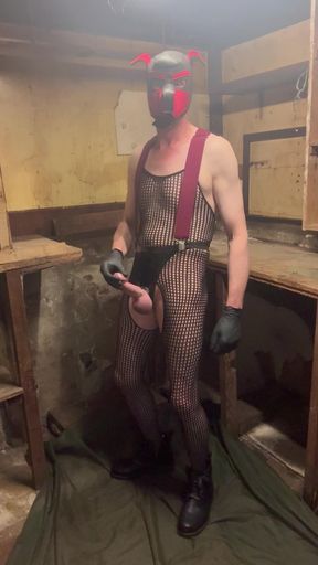 Fishnet Body Stocking Big Veiny Penis Head Cumming