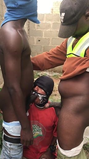 Ebony Threesome in the Wild: Three Black Boys Unleashed Under the Sun