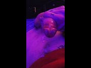 Foreskin cock oozing thick cum