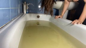 washing hair holding breath intense