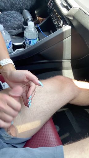 Blonde hotwife gives a homemade cumshot