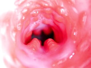 Extraordinary close up of a large dong in a sloppy juicy pleasing gap!