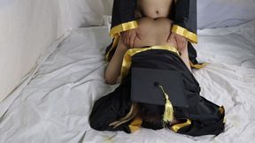 Fat Arab slut gets a dick in her pussy