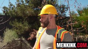 Brogan suspends and destroys Joey Wilcox at a construction site BDSM