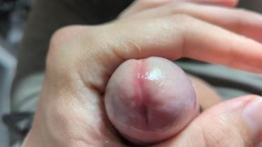 Playing with Lots of Precum Dripping Out of My Horny Dick with Moans and Cumshot