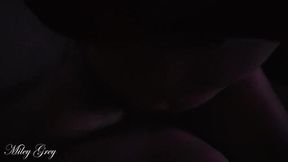 Dirty Tina's 18yo slutty ride on giant white cock