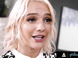 GIRLSWAY - Bossy Golden-haired mother I'd like to fuck Ariel X Craves To Be DOMINATED By Kenna James During Job Interview