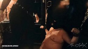 Facefucked against the door