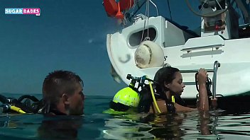 Petite teen diver gets greek yachting and a deepthroat blowjob