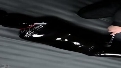 Pvc Latex Rubber Cocoon Struggle With Orgasm  Kinky4Ever