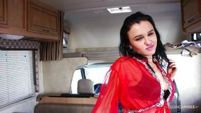 Neighbor's horny gaze on cheating wife's exposed goodies