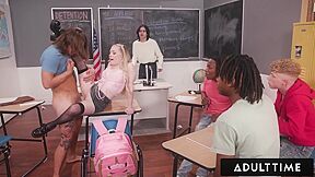 Slutty Student 18+ Haley Spades Airtight Fuck & Bukkake Facial From Losers In Detention!