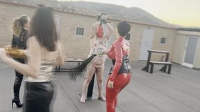 Chest flogging sadists - Zeida, Alexandra and Zara in Greece