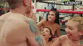 Hot Naughty Babes Steamy Threeway with Athlete - SCAM ANGELS