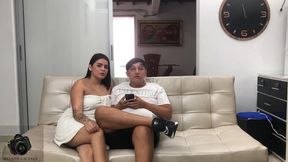 Alluring Latina wife cheats on her husband with his best friend