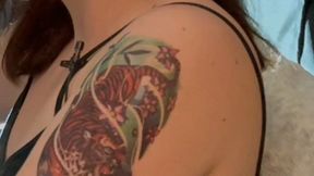 Close-Up View of Smoking Girls Chest & Neck