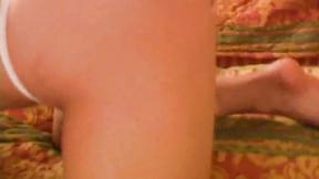 ”Sexy spex hoe jerking off rock hard shaft”