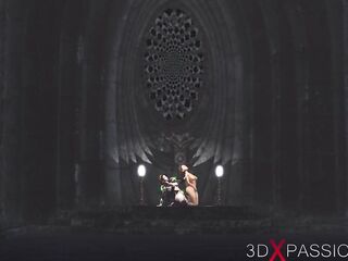 Darksome princess dickgirl screws hard a excited hawt angel in the castle