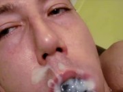Cumpilation of self facial on my mouthguards and fetish sports gear