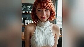 caught you staring while i sip my latte ☕️ wanna see what’s under this skirt?