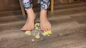 Squishing Bananas Under My Bare Feet Food Fetish Sploshing
