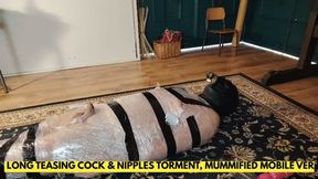 MUMMIFIED AND TEASED FOR 30 MINUTES, COCK AND NIPPLES TORMENT MOBILE VERSION