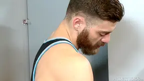 Massive Hardons Clash: Steamy Bareback Sex in a Public Restroom – 18+