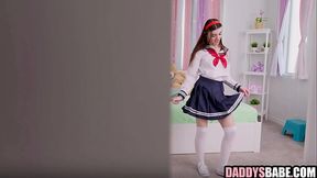Stepdad spying then fucking teen stepdaughter